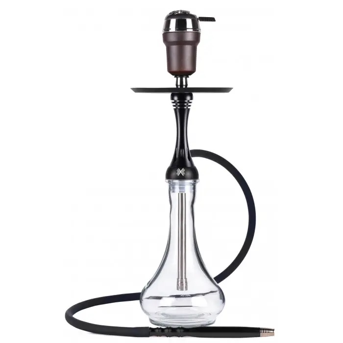 Кальян Alpha Hookah Model X Replica Black на колбе Drop Clear Комплект