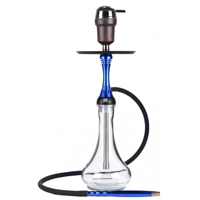 Кальян Alpha Hookah Model X Replica Blue на колбі Drop Clear Комплект