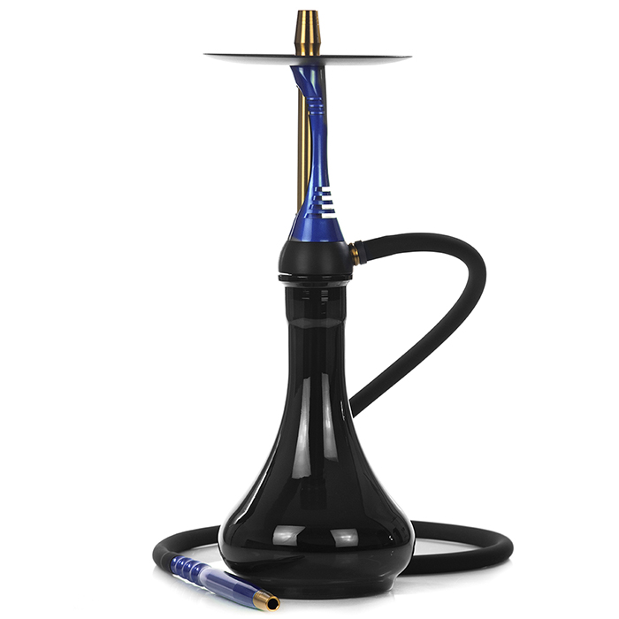 Кальян Alpha Hookah Model S Replica Blue с колбой Cloud Black 45 см