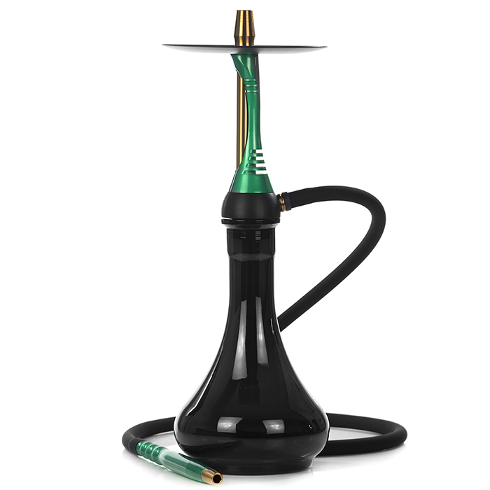 Кальян Alpha Hookah Model S Replica Green с колбой Drop Black 45 см