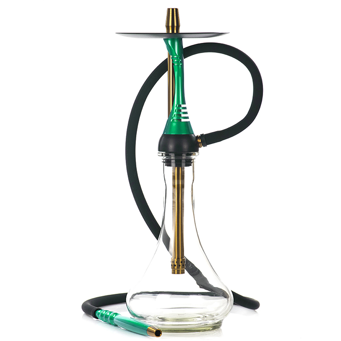 Кальян Alpha Hookah Model S Replica Green с колбой Drop Clear 45 см