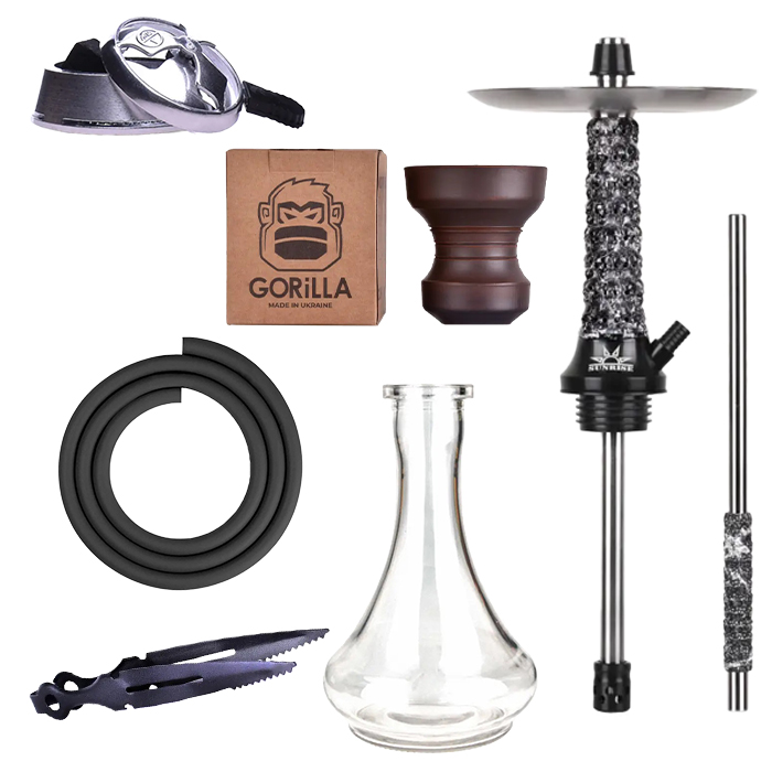 Кальян Sunrise Hookah Windskull New Black