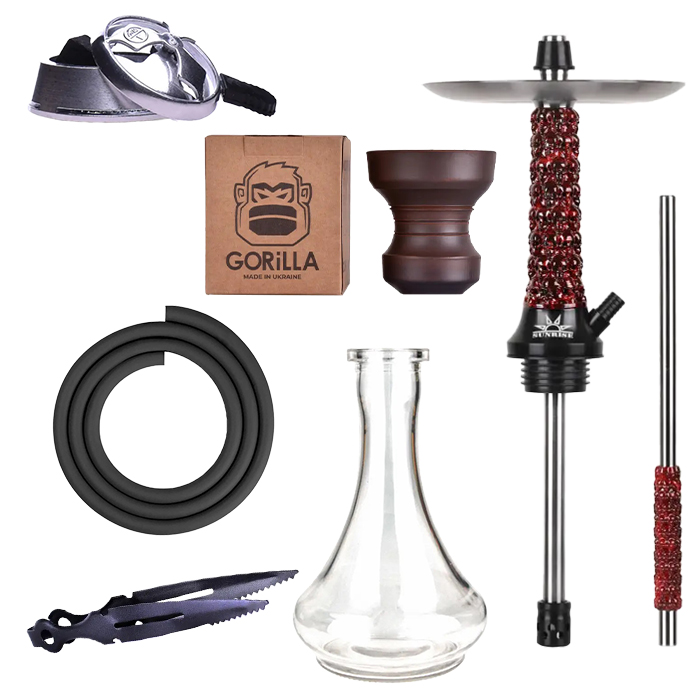 Кальян Sunrise Hookah Windskull New Red