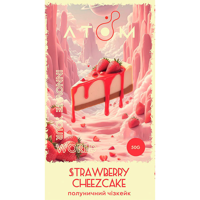 Табак Atom Strawberry cheezcake (Клубничный чизкейк)