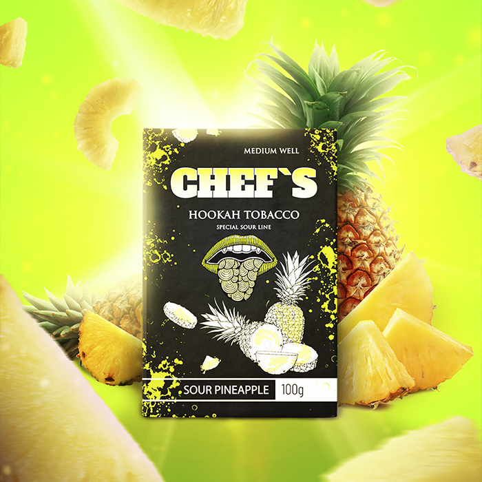 Табак Chefs Sour Pineapple (Кислый Ананас)