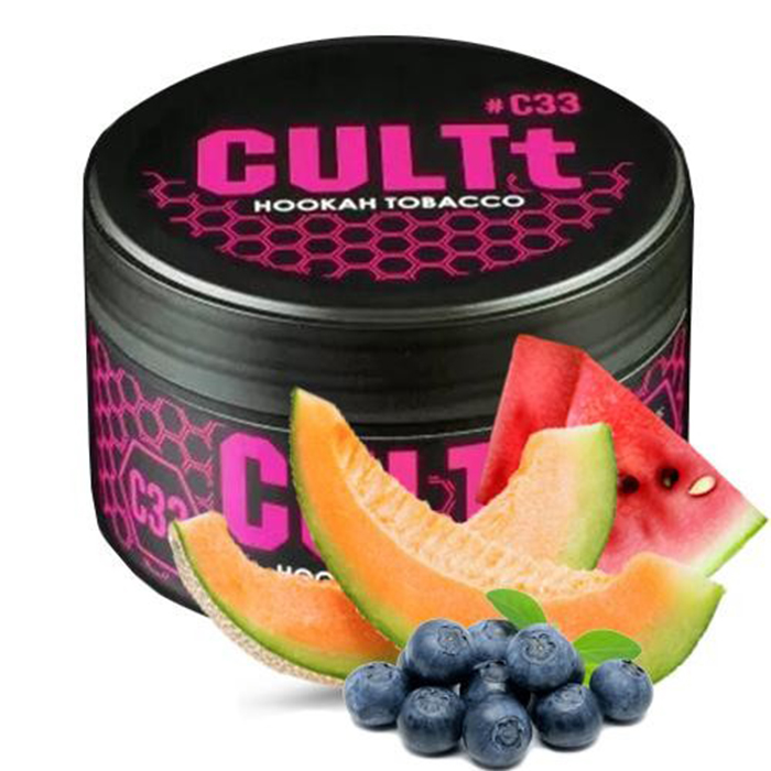 Тютюн CULTt C33 Watermelon Melon Blueberry Ice (Кавун, Диня, Чорниця, Лід)