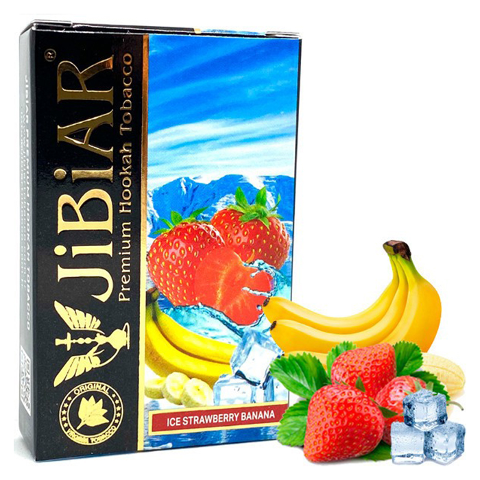 Тютюн Jibiar Ice Strawberry Banana (Лід, Полуниця, Банан)