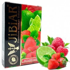 Тютюн Jibiar Lime strawberry raspberry (Полуниця, Лайм, Малина) 50 г