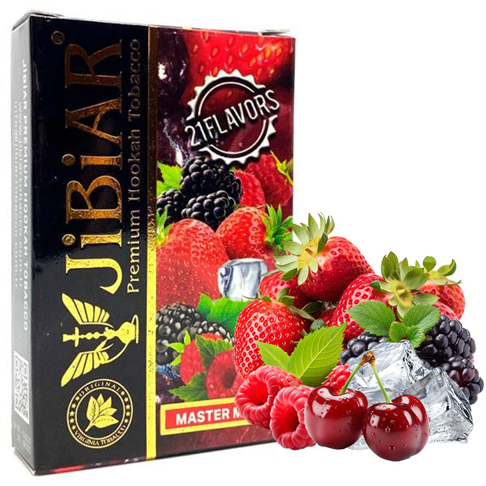 Табак Jibiar Master mix (Малина, Ежевика, Вишня, Клубника, Лед)