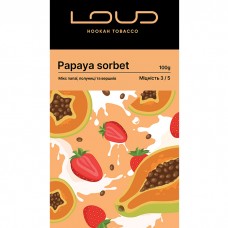 NEW! Тютюн Loud Dark Line Papaya sorbet (Папая, Полуниця, Вершки) 100 г