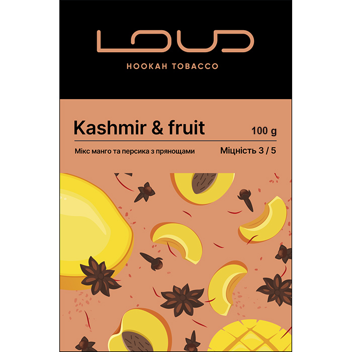 NEW! Тютюн Loud Dark Line Kashmir fruits (Манго, Персик, Прянощі)