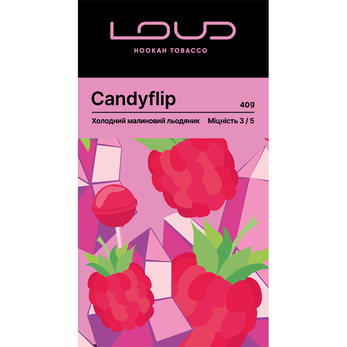 NEW! Тютюн Loud Dark Line Candyflip (Малина, Лід, Цукерки)