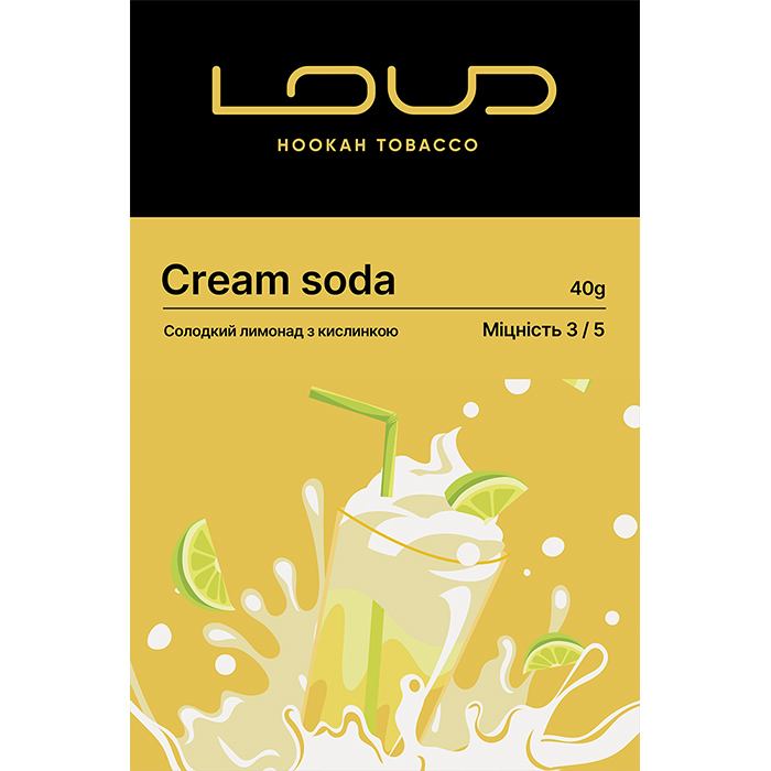 NEW! Тютюн Loud Dark Line Cream soda (Солодкий лимонад з кислинкою)