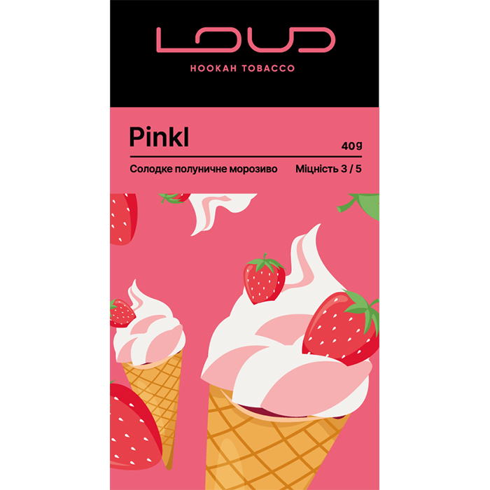 NEW! Тютюн Loud Dark Line Pinkl (Полуничний пломбір)