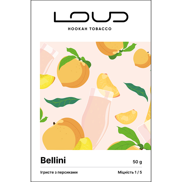 Тютюн Loud Light Line Bellini (Ігристе з персиками)