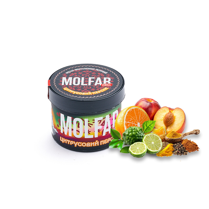 Тютюн Molfar Chill Line Цитрусовий Персик (Апельсин, Персик, Бергамот, Спеції)