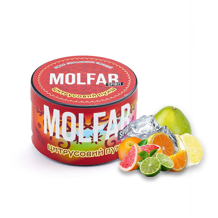 Тютюн Molfar Spirit Line Цитрусовий Пунш (Апельсин, Грейпфрут, Лайм, Лід, Помело)