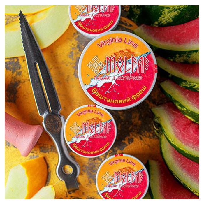 Тютюн Molfar Verginia Line Watermelon Melon Fresh (Кавун, Диня, Лід)