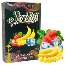Тютюн Serbetli Ice Banana Strawberry (Лід, Полуниця, Банан) 50 г