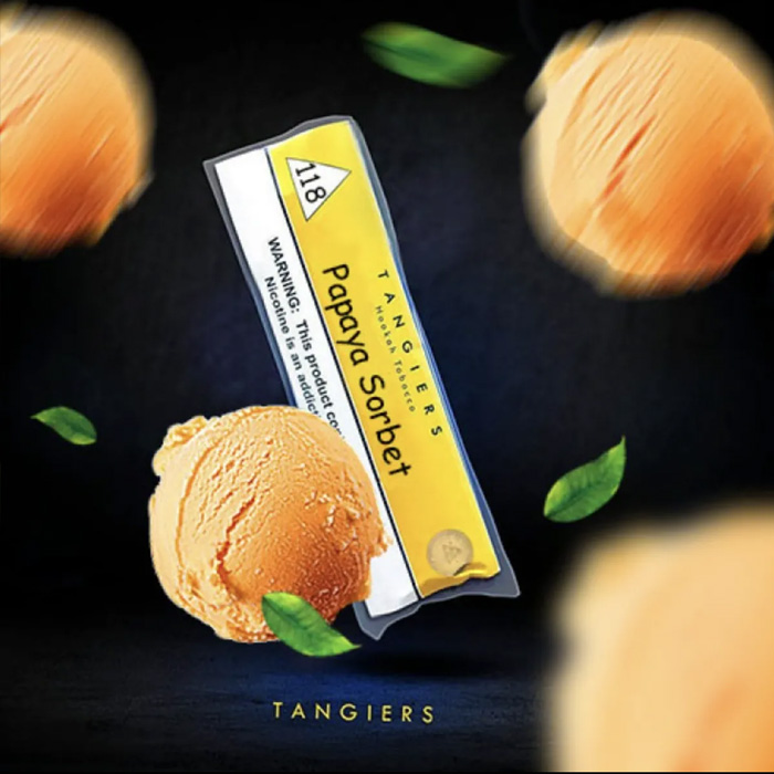 Тютюн Tangiers Noir Papaya Sorbet 118 (Папая, Морозиво)