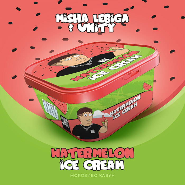 Табак Unity x Lebiga Watermelon Ice cream (Мороженое, Арбуз)