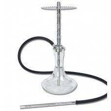 Кальян Trumpet Hookah Moar Silver с колбой Craft Clear 54 см