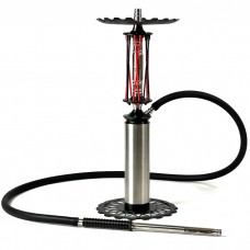 Кальян Trumpet Hookah Rider Black and Red на колбе Steel 57 см